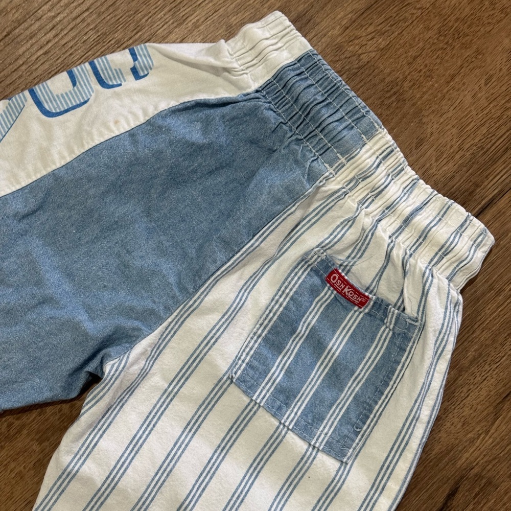 Vintage OshKosh B'gosh HTF Blue and Cream Striped Joggers